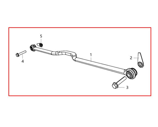 07-18 Jeep Wrangler Sport 2dr 3.6L 4WD Rear Suspension Track Bar 52060024AE OEM - Alshned Auto Parts