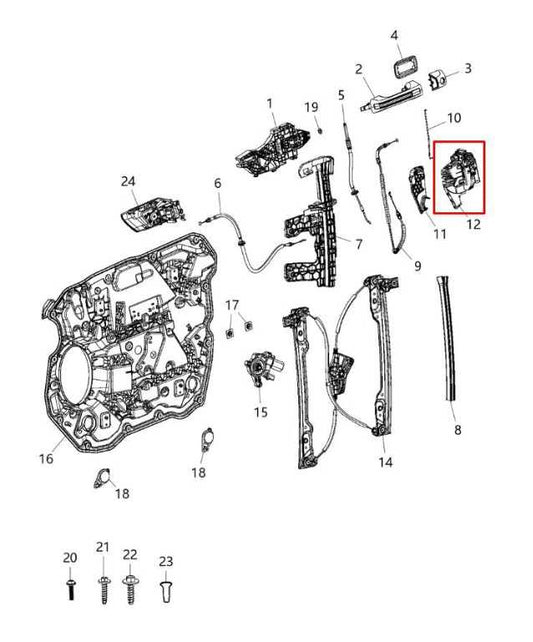 19-25 Ram RAM 1500 Big Horn Front Right Passenger Side Door Lock Latch Actuator - Alshned Auto Parts