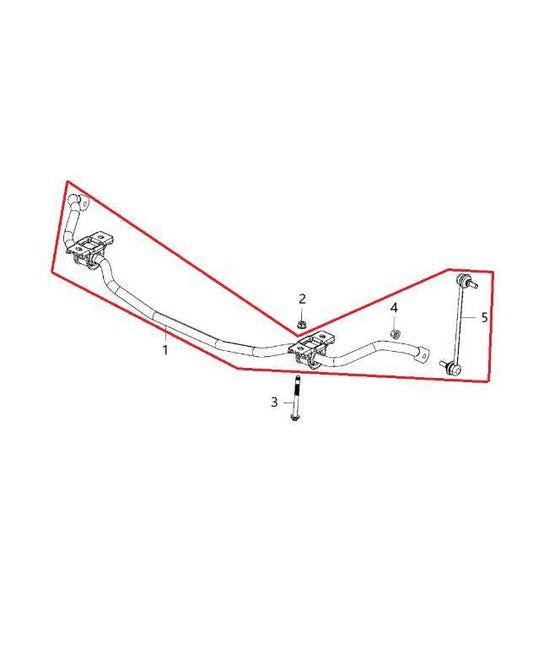 2014-23 Jeep Cherokee Limited 3.2L 4x4 Front Stabilizer Sway Bar 68161270AF OEM - Alshned Auto Parts