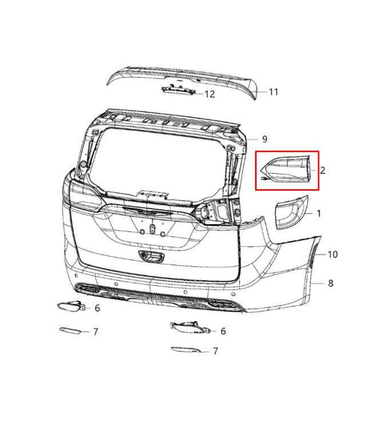2017-2020 Chrysler Pacifica Limited Rear Right Side Tail Light Lamp *ReaD* - Alshned Auto Parts