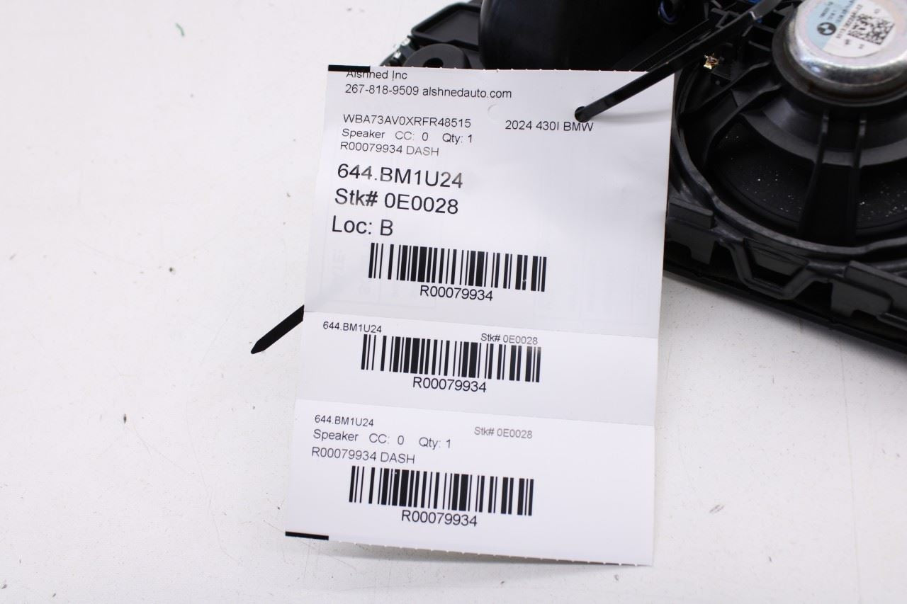 23-25 BMW 430i Gran Coupe xDrive Dash Center Audio Sound Speaker Set 65132622545 - Alshned Auto Parts