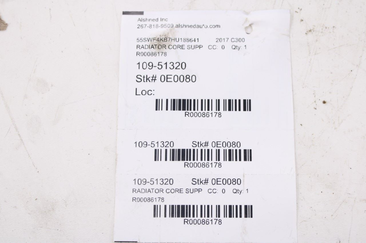 15-23 Mercedes-Benz C300 Front RH and LH Side Radiator Core Support Bracket Set - Alshned Auto Parts