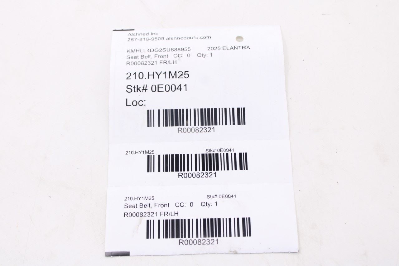 2021-26 Hyundai Elantra SE 2.0L Front Left Side Seat Belt Buckle 88830-AA500-YFR - Alshned Auto Parts
