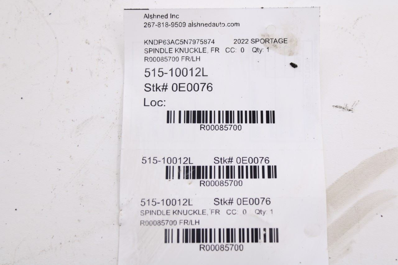 2016-2022 KIA Sportage Nightfall Front Left Side Spindle Knuckle Hub 51715-D900011