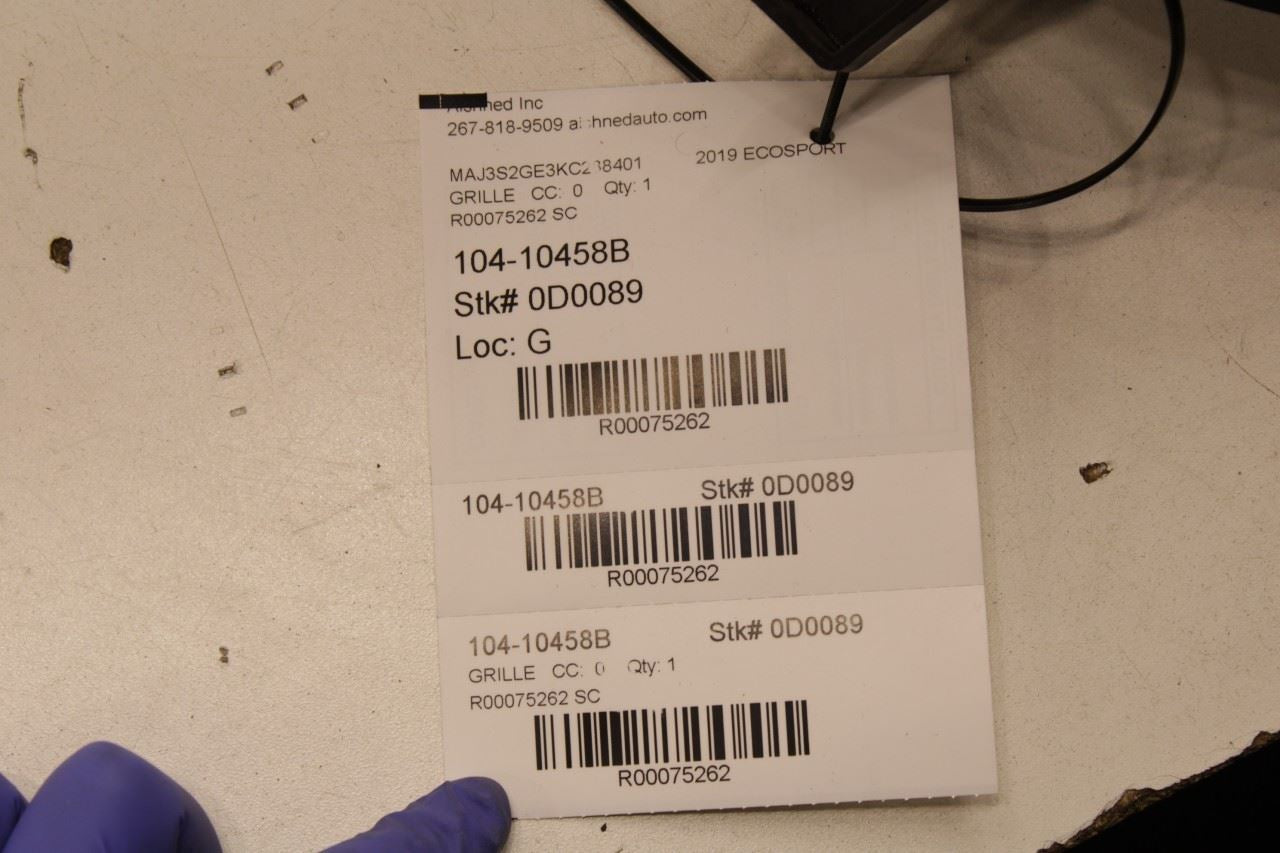 2018-2022 Ford EcoSport SE 1.0L FWD Front Center Radiator Upper Grille w/ Emblem - Alshned Auto Parts