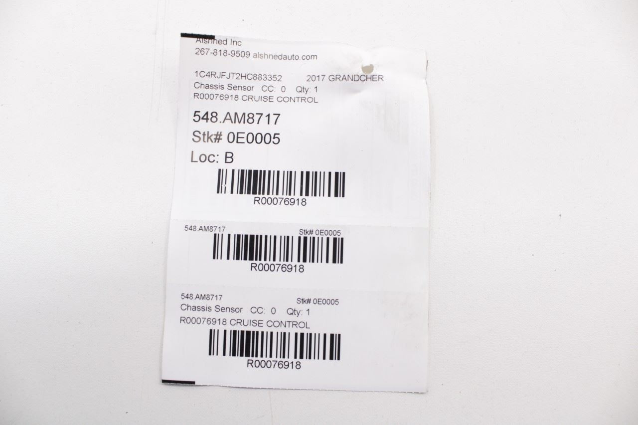 16-2017 Jeep Grand Cherokee Summit Adaptive Cruise Distance Radar Sensor Module - Alshned Auto Parts