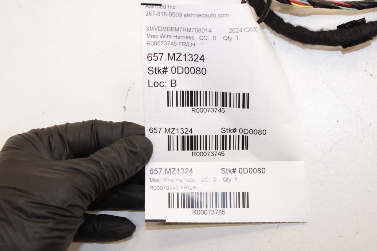 2024-2025 Mazda CX-30 2.5 S Front Left Driver Door Wire Harness DGH9-67-190A OEM - Alshned Auto Parts