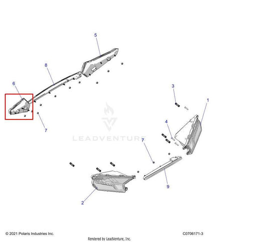 2024-2026 Polaris RZR XP 1000 Ultimate Rear Right Passenger Side Tail Light Lamp - Alshned Auto Parts