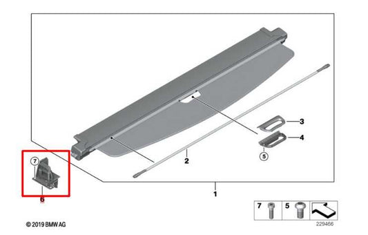 2011-17 BMW X3 Rear Trunk Luggage Blind Roller Shade Cover Bracket Set RH and LH - Alshned Auto Parts