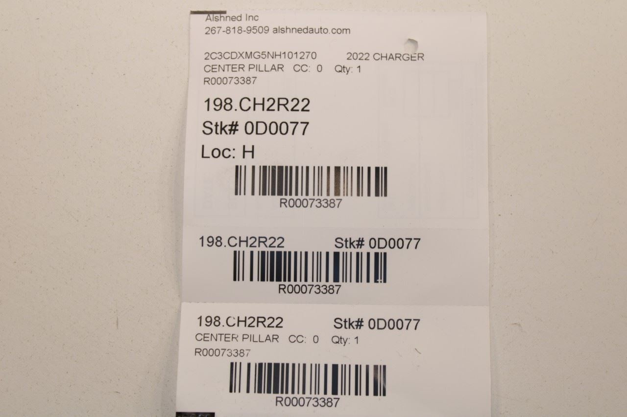 2011-23 Dodge Charger GT AWD Rear Right and Left Upper C-Pillar Trim Cover Panel - Alshned Auto Parts