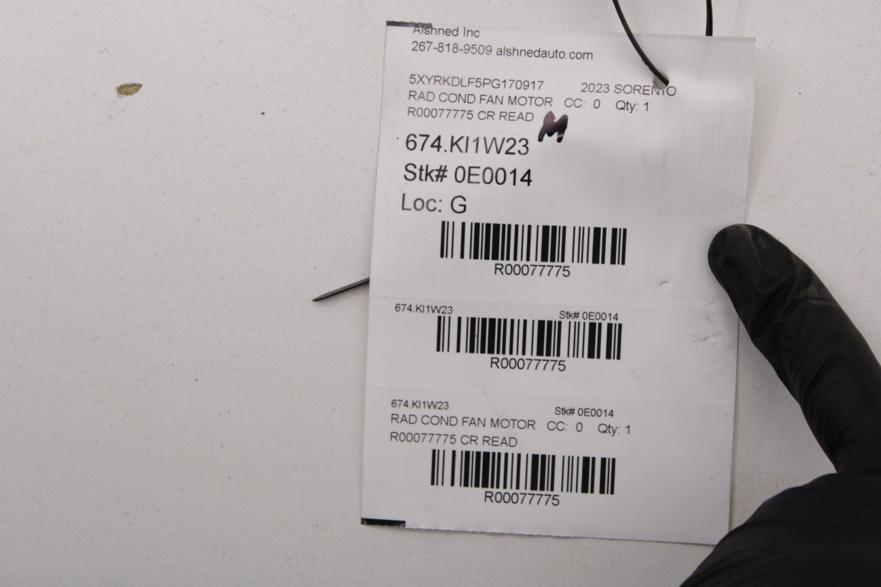 21-23 Kia Sorento X-Line SX 2.5L Prestige Radiator Cooling Fan Motor Assy *ReaD* - Alshned Auto Parts
