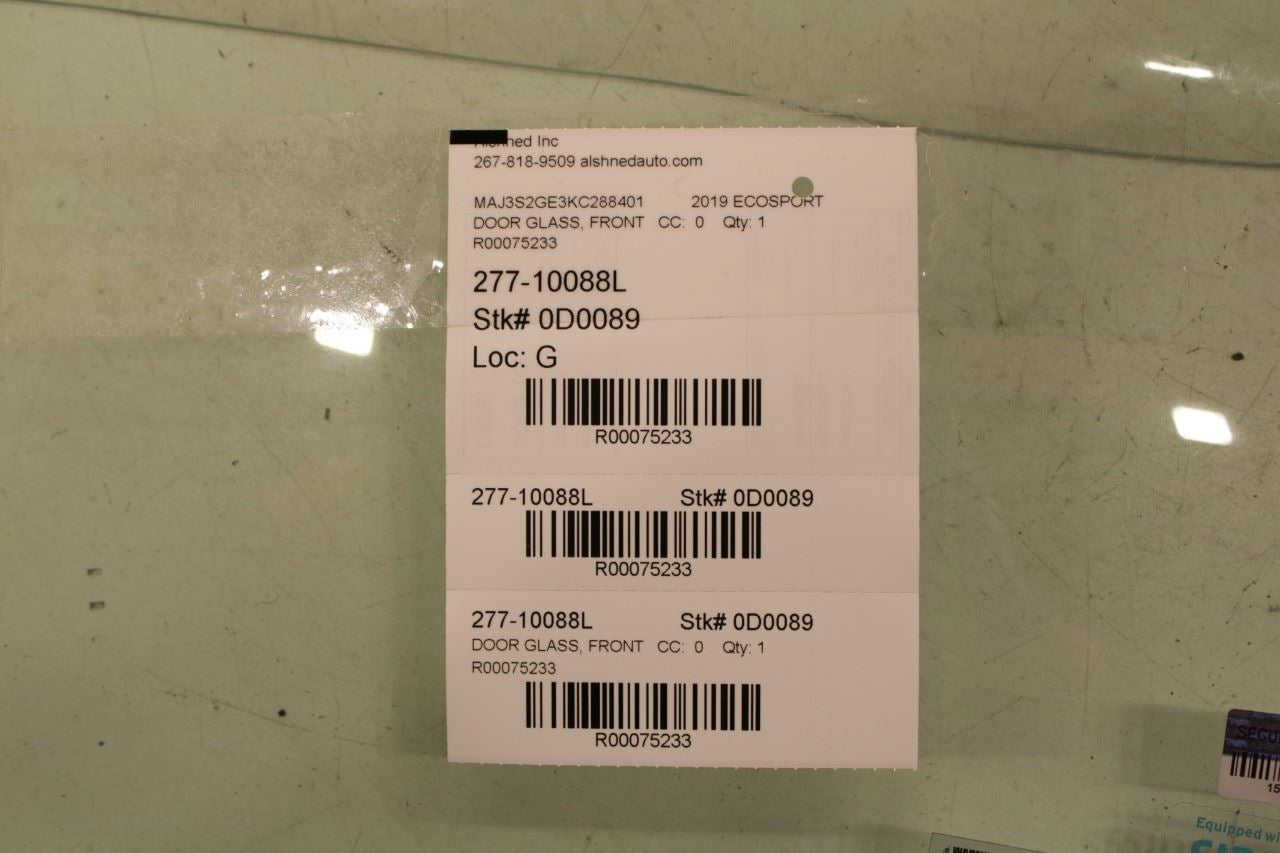 2018-2022 Ford Ecosport SE Front Left Side Door Window Glass LN1Z-5821411-A OEM - Alshned Auto Parts