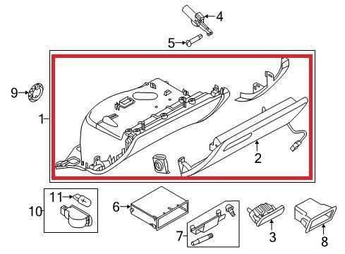 2012-2015 Audi A7 Premium Dash Glove Box Storage Compartment Assy 4G1880302A6PS - Alshned Auto Parts