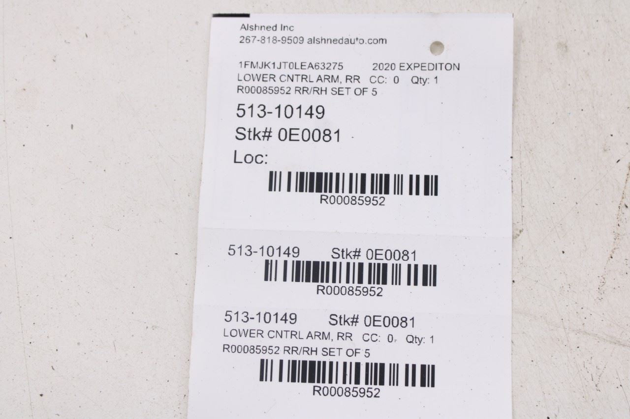 2018-2021 Ford Expedition Max XLT 4WD Rear Suspension Right Side Control Arm Set23