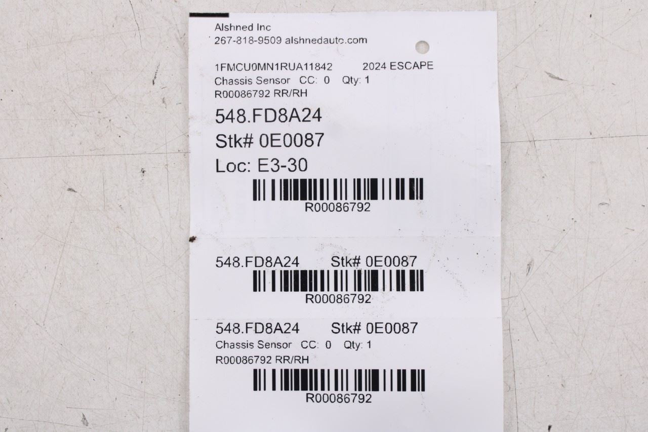 23-26 Ford Escape ST-Line 1.5L Rear Passenger Right Side Blind Spot Radar Sensor - Alshned Auto Parts