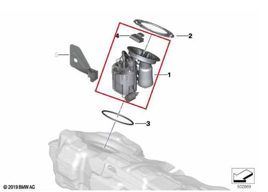 23-25 BMW 430i Gran Coupe xDrive 2.0L In Tank Fuel Pump Assembly 16117473444 OEM - Alshned Auto Parts