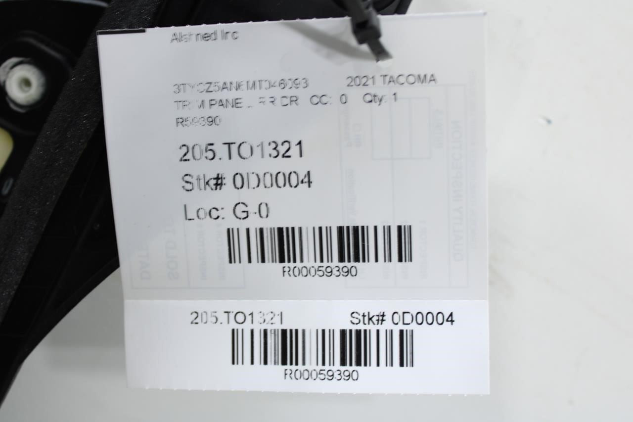 2016-2023 Toyota Tacoma Crew Cab Rear Left Driver Door Trim Panel 67640-04100-C5 - Alshned Auto Parts