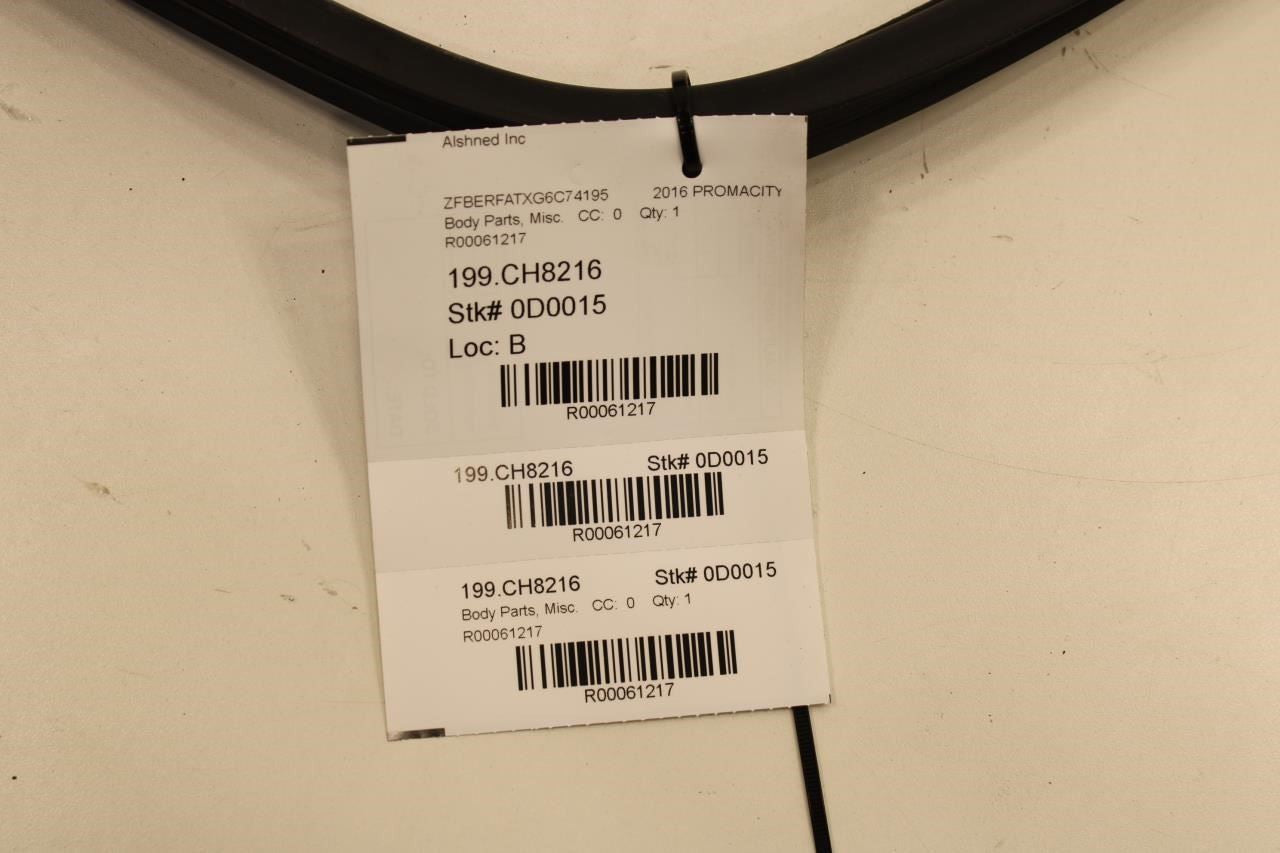 15-22 Ram ProMaster City Rear Left Sliding Door Opening Weatherstrip 68415148AA - Alshned Auto Parts