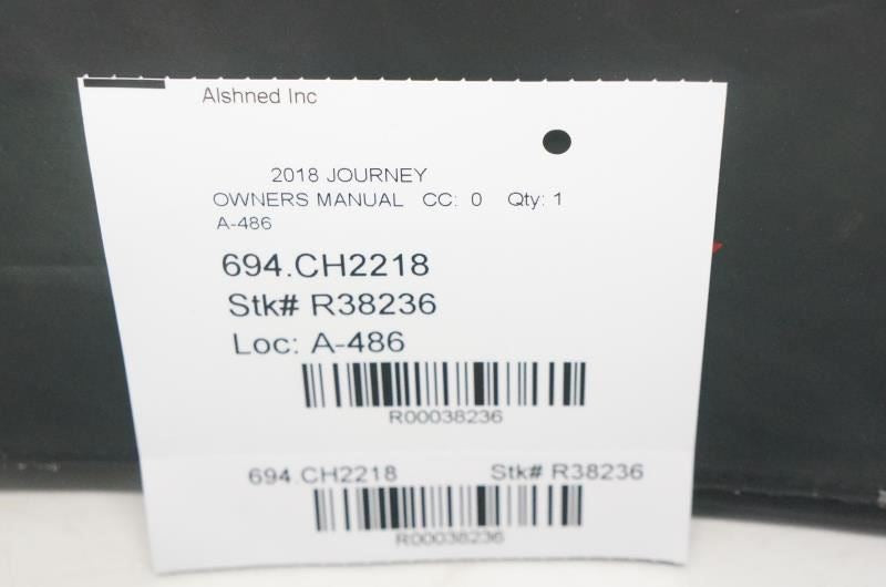 2018 Dodge Journey User Guide set with Case 18JC-926-AA OEM - Alshned Auto Parts