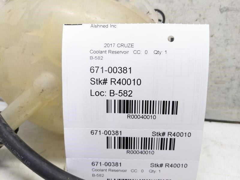2016-2019 Chevrolet Cruze Radiator Coolant Reservoir Bottle 13459964 OEM - Alshned Auto Parts