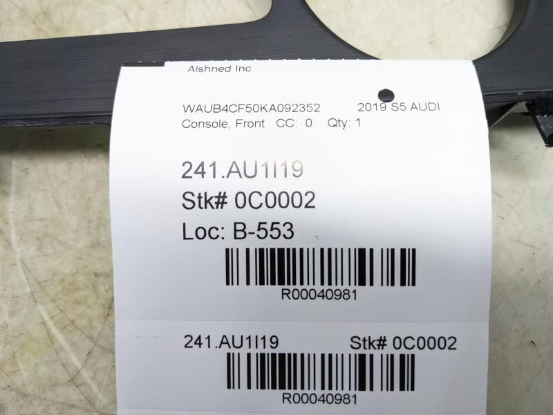 2018-19 Audi S5 Center Console AT Shift Finish Panel Cover 8W1-864-241-A-6PS OEM - Alshned Auto Parts