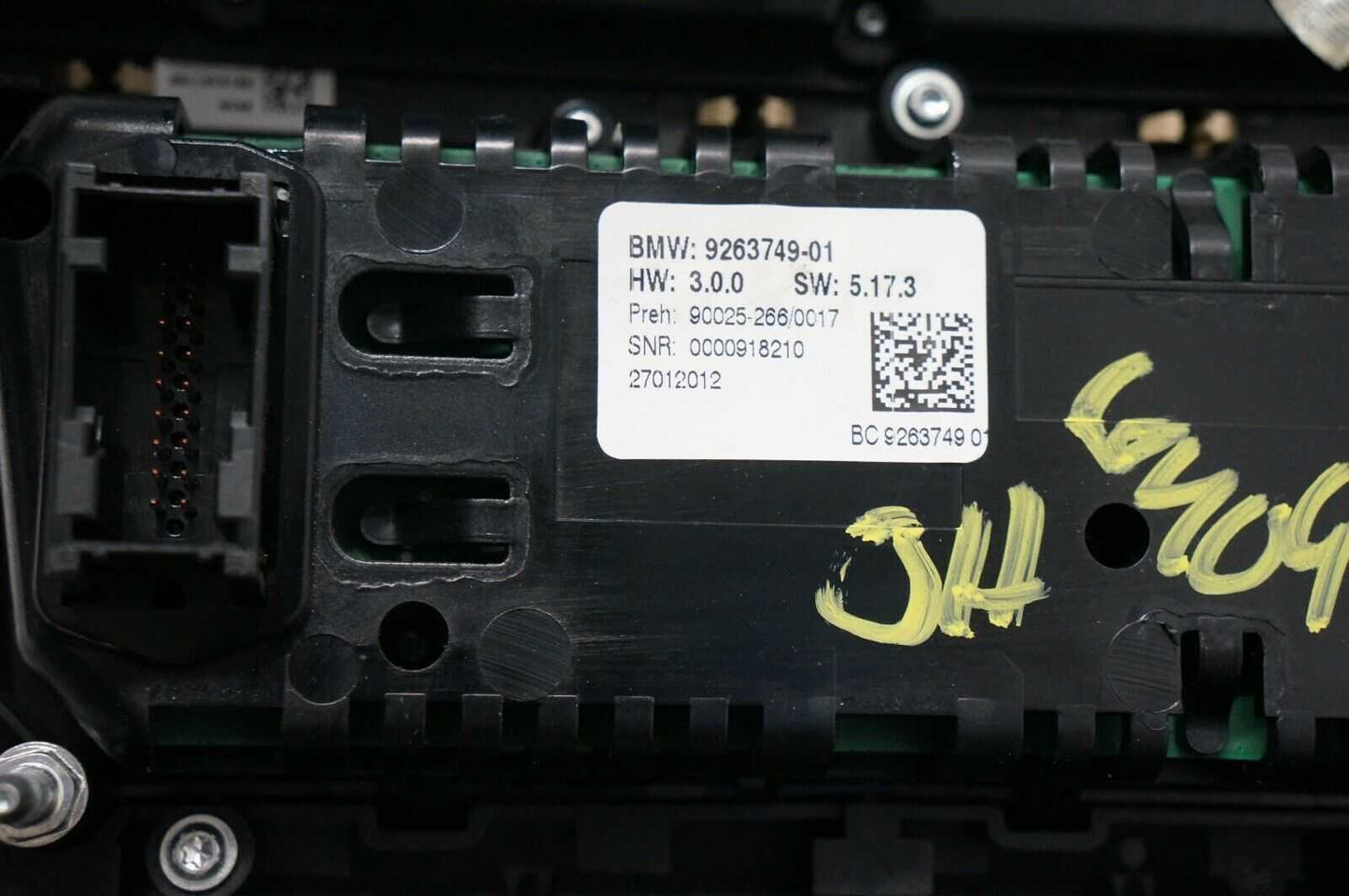 11-16 BMW 535i Heater AC Climate Temp Control Radio Unit 9263749-01 OEM VA3798 - Alshned Auto Parts