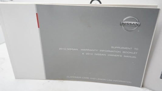2012 Nissan Altima Owner's Manual Book Set with Case - Alshned Auto Parts
