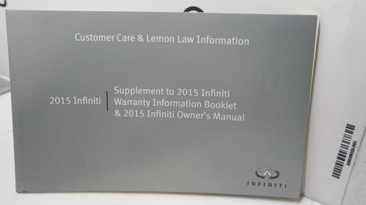 2015 Infiniti Q40 Owner's Manual Book Set with Case - Alshned Auto Parts