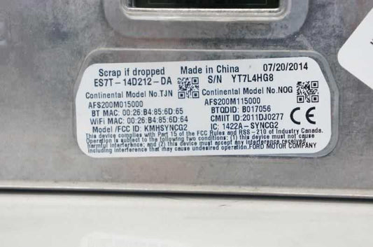 13-14 Ford C-MAX Hybdrid Navigation APIM SYNC 2 Module 8" Screen EA5T-14D212-FA - Alshned Auto Parts