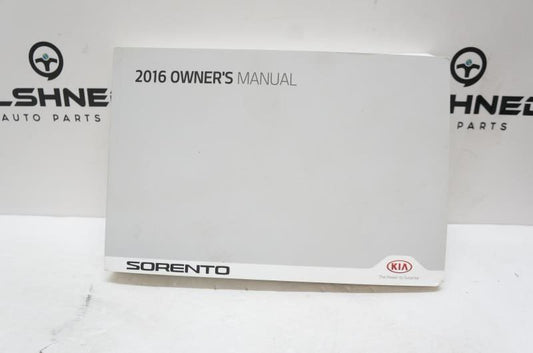 2016 Kia Sorento Owner's Manual - Alshned Auto Parts