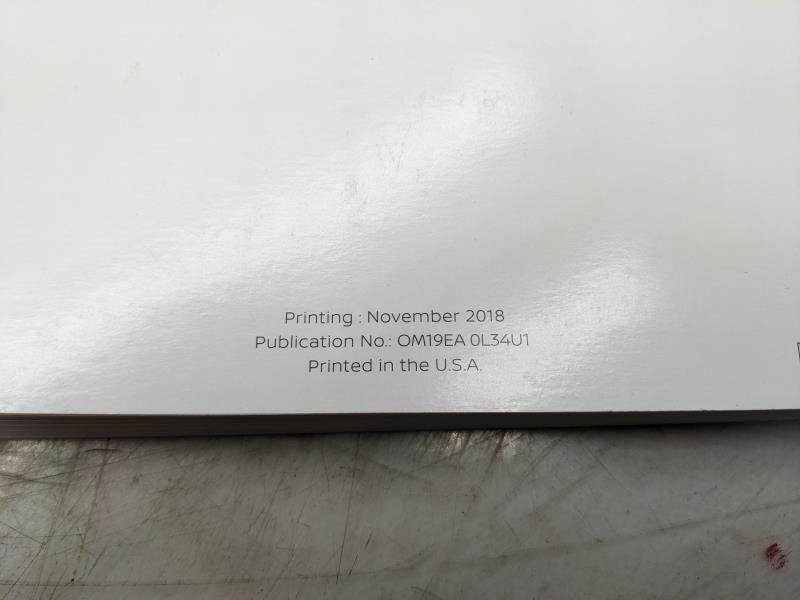 2019 Nissan Altima Sedan Owners Manual set with Case OM19EA-0L34U1 OEM - Alshned Auto Parts