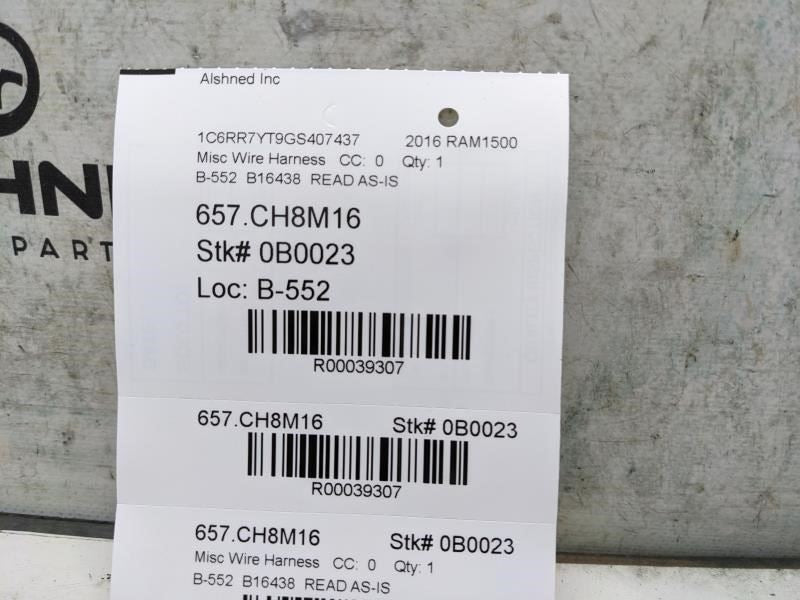 2015-2017 Ram 1500 Air Suspension Wire Harness 68256898AC OEM *ReaD**AS IS* - Alshned Auto Parts