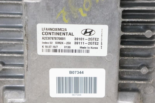 17 Hyundai Sonata 2.0 Engine Computer Control Module ECU ECM 39101-2GTE2 *ReaD* - Alshned Auto Parts
