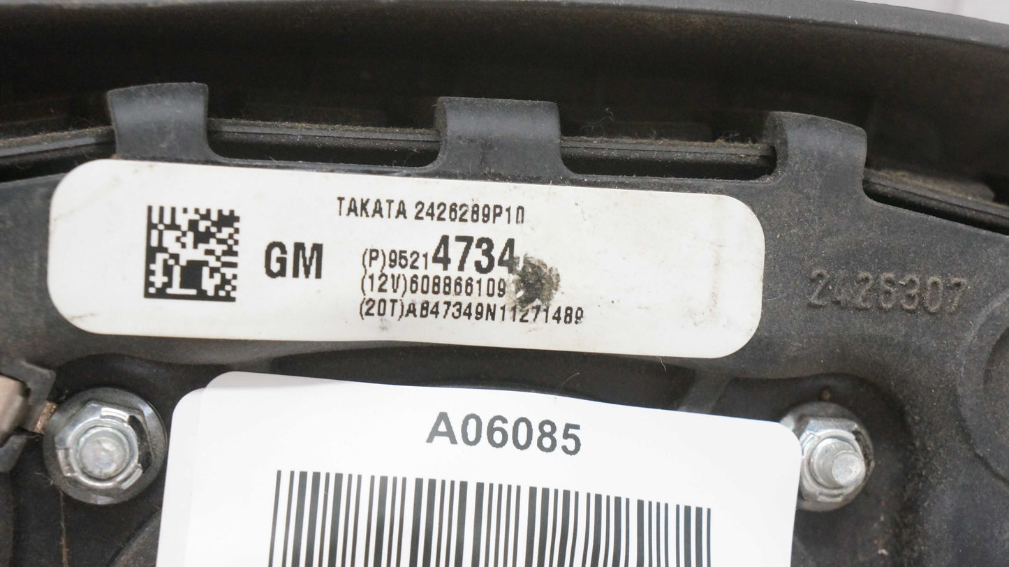 2011-2013 Chevrolet Cruze Left Driver Steering Wheel Airbag Black 95214734 OEM - Alshned Auto Parts