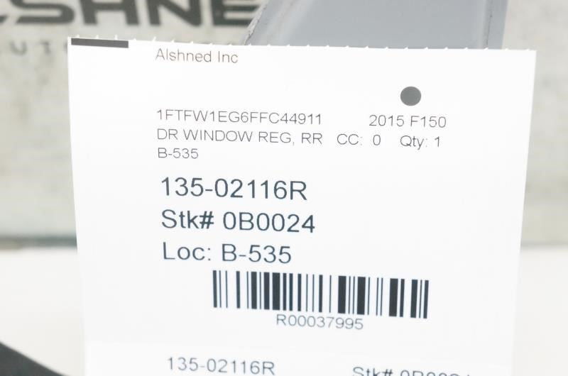 2015-2020 Ford F150 Rear Right Door Window Regulator w Motor FL34-1627000-DN OEM - Alshned Auto Parts