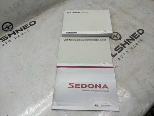 2016 Kia Sedona Owners Manual Set GA9O-EU62H OEM - Alshned Auto Parts
