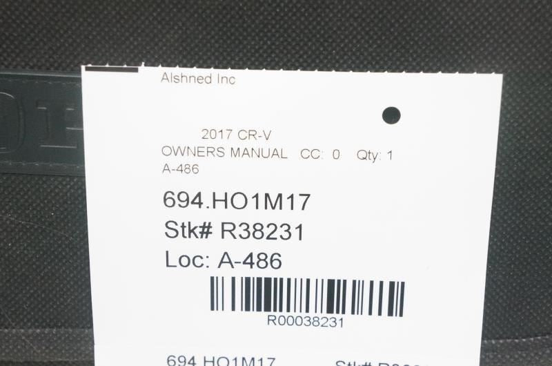2017 Honda CR-V Owners Guide set with Case 00X31-TLA-G010 OEM - Alshned Auto Parts
