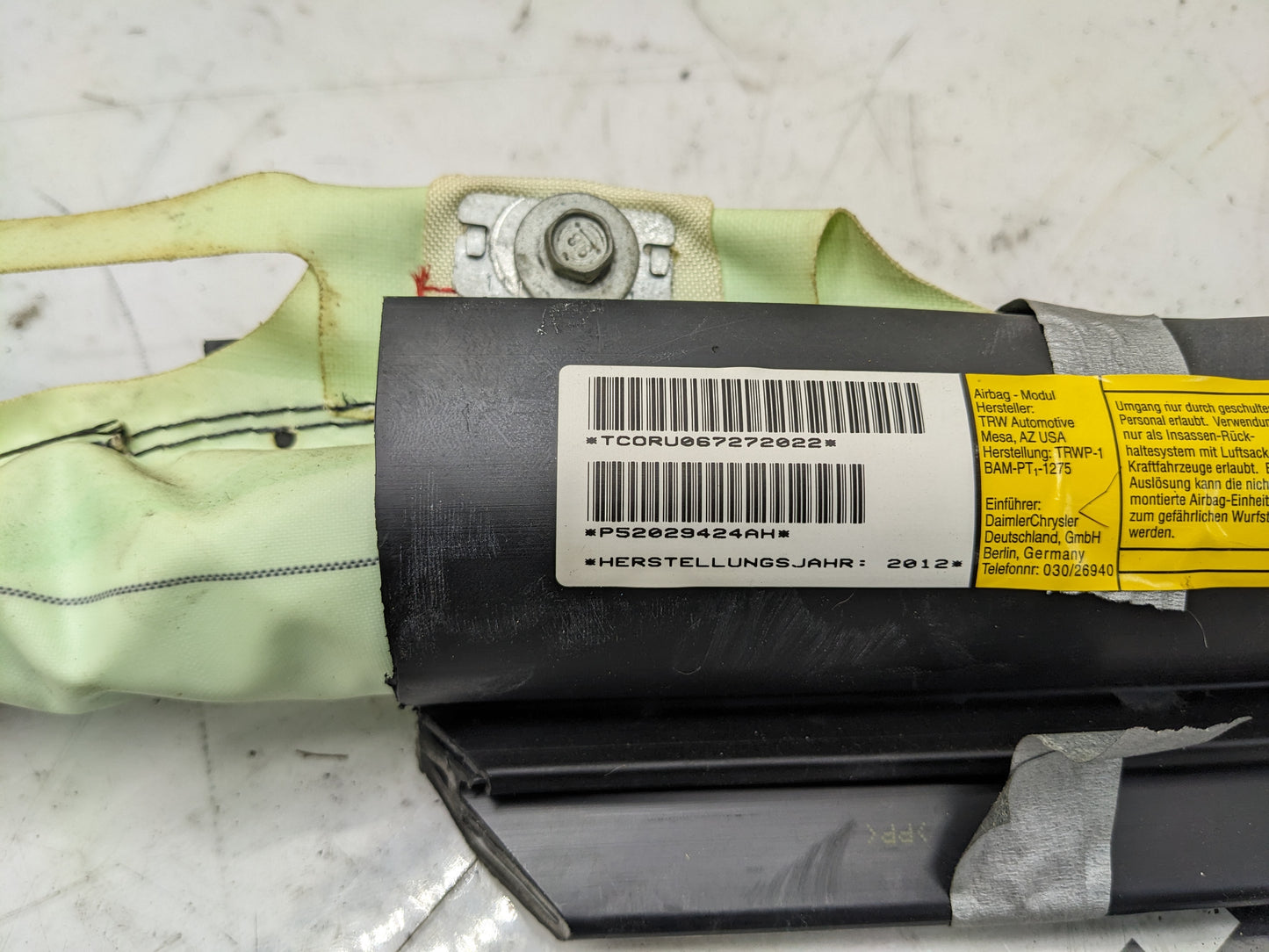 2011-2013 Ram 1500 Right Side (RH) Roof Curtain Air Bag 52029424AI 52029424AH OEM - Alshned Auto Parts