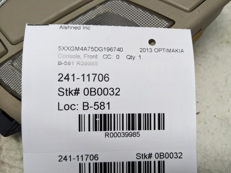 12-13 Kia Optima FR Upper Headliner Dome Interior Light Lamp 92800-3RXX *ReaD* - Alshned Auto Parts