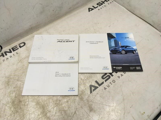 2014 Hyundai Accent Owners Manual set E1R0-EU45H OEM - Alshned Auto Parts