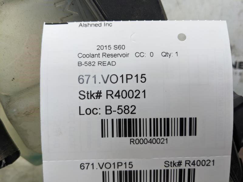 2015-2018 Volvo S60 Radiator Coolant Reservoir Bottle 31200321 OEM *ReaD* - Alshned Auto Parts