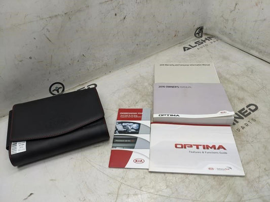 2016 Kia Optima Owners Manual Set with Case GDG5-EU5DB OEM - Alshned Auto Parts