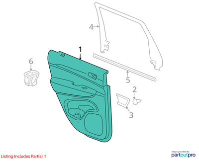 2015 Dodge Durango SXT Rear Right Side Door Trim Panel 1GS803X9AG OEM *ReaD*2