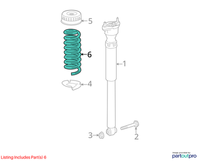 2010-2016 Mercedes-Benz E 350 Luxury 4Matic Rear Right and Left Side Coil Spring2