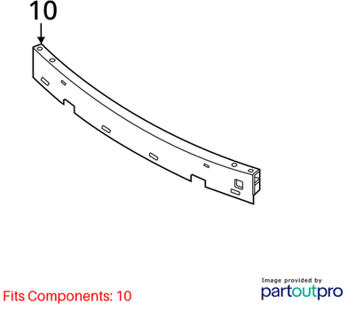 19-25 Infiniti QX50 LUXE Front Bumper Reinforcement Impact Bar 62030-5NA0A *ReaD - Alshned Auto Parts
