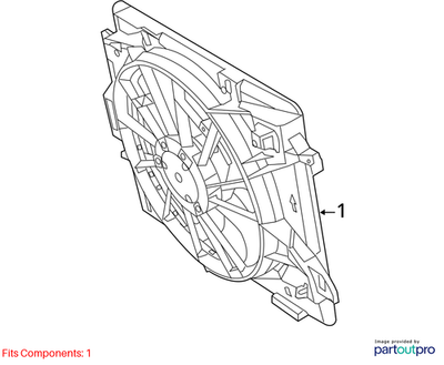 2008-2020 Dodge Caravan Radiator Cooling Fan Motor Assembly 5058674AD OEM - Alshned Auto Parts