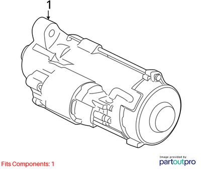 2018-2021 Ford Expedition 3.5L Starter Motor JL1T-11000-AC OEM - Alshned Auto Parts