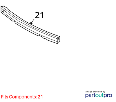 12-18 Audi A7 Premium Front Bumper RH and LH Side Rail Mount Support Bracket Set3