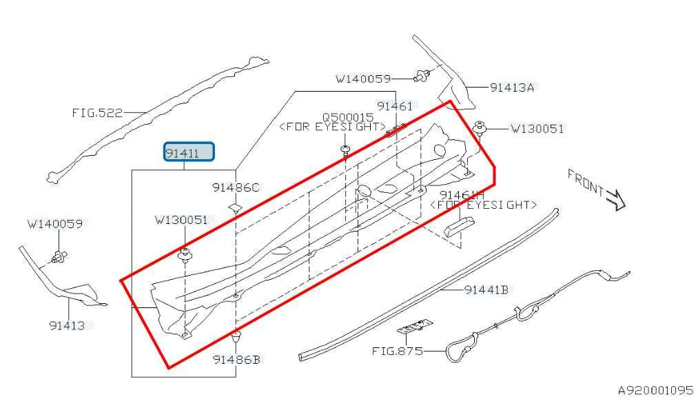 15-21 Subaru WRX Premium 2.0L AWD Front Windshield Cowl Vent Grille Cover Panel - Alshned Auto Parts