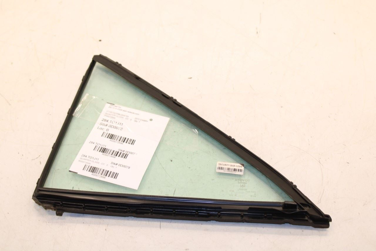 2007-2011 Toyota Camry LE Rear Right Side Door Quarter Window Glass 68123-06050 - Alshned Auto Parts